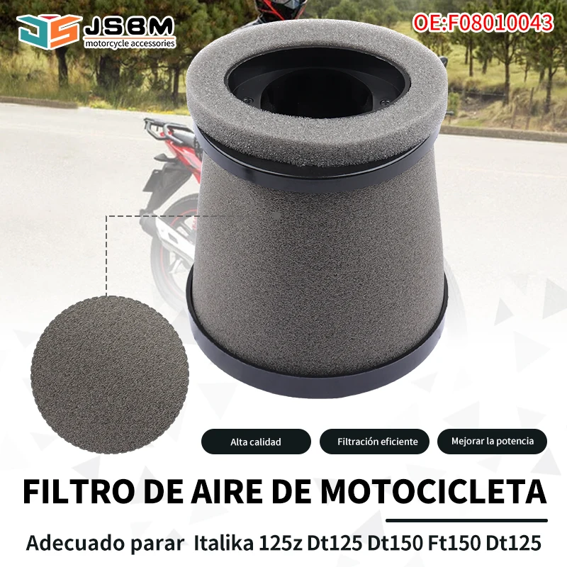 Accesorios para motocicleta JSBM: filtro de aire de espuma doble para Italika 125Z, 125FL, DT125, DT150, FT125, FT150, FT150S, FT150TS, XFT125 (2012, 2013, 2014, 2015, 2016, 2017, 2018, 2019, 2020, 2021 y 2022) y