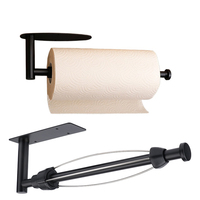 1Pc Damping Stainless Steel Paper Towel Holder Punch-free Bathroom Toilet Paper Storage Rack Organizer Adhesive Wall Mount