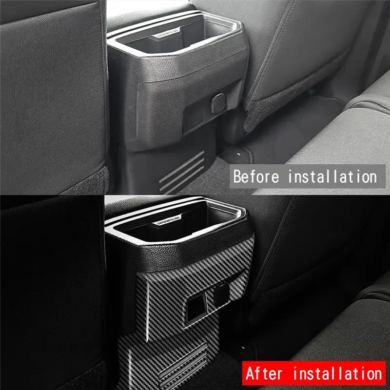 A21E-سيارة مكيف الهواء الخلفي تنفيس المخرج الإطار مكافحة ركلة غطاء لوحة الكسوة لتويوتا تاكوما 2024 #6