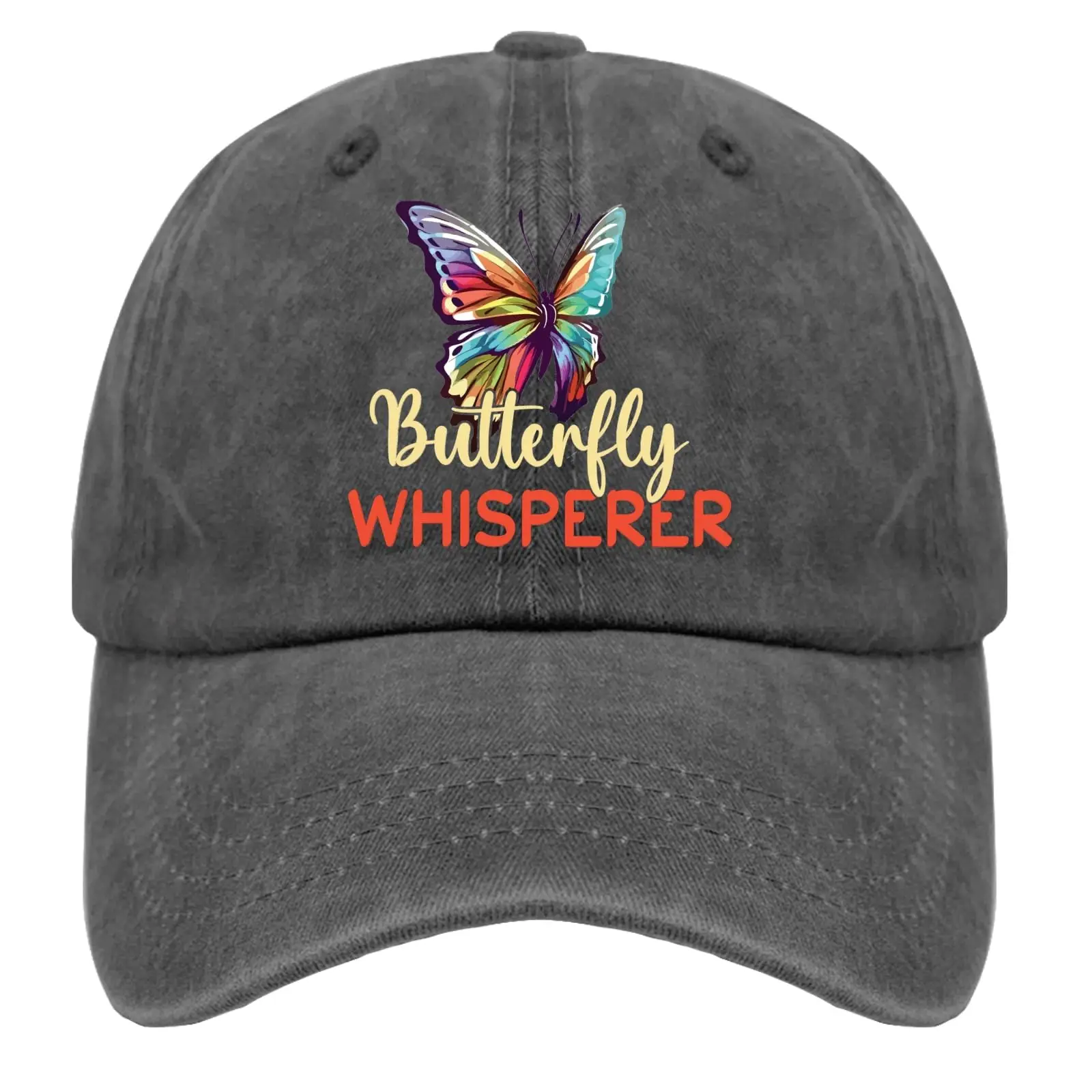 

Butterfly Whisperer Hats Funny Golf Hat Pigment Black Gifts for Mom Golf Hats