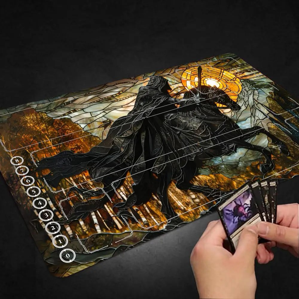 Knight Magic mousepad Anime Card mat Custom Rune Battlefielded Kaisa Card Battle Mat Single Player Board Game Battle playmat LOL