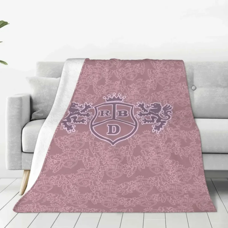 

Rebelde RBD logo flannel novelty throw blanket for home hotel sofa 125*100cm rug piece