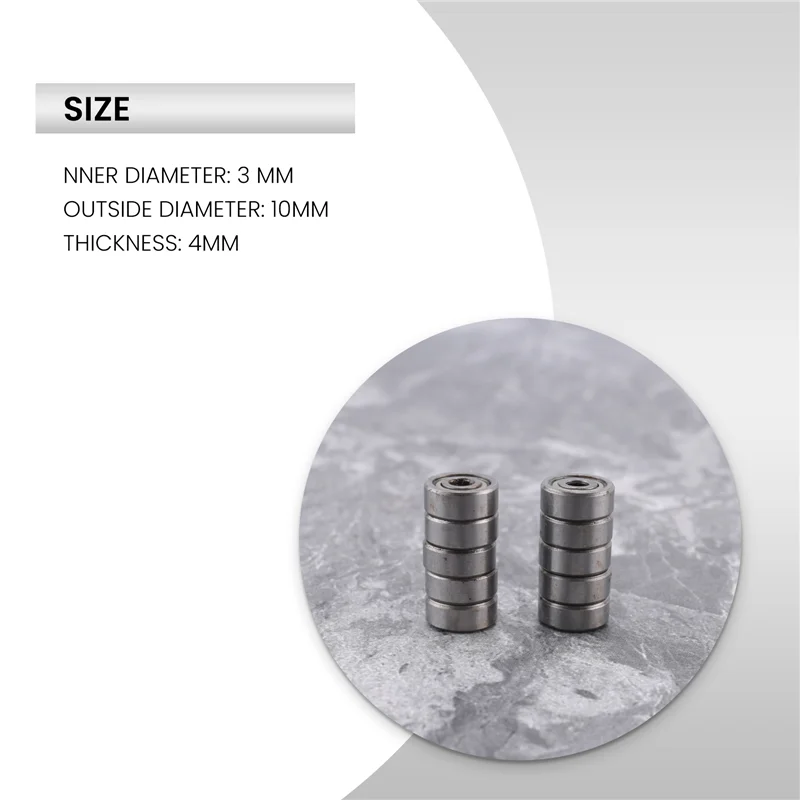 مرة واحدة 10 قطع مصغرة شعاعي الكرات 623ZZ 3X10x4mm لسيارة RC Practico #4