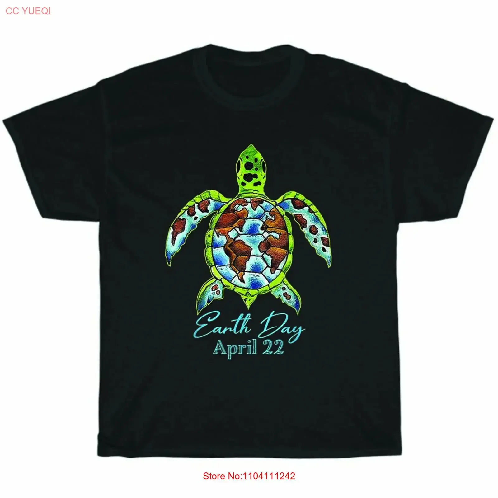 Sea Turtle Planet Funny Love World Environment Earth Day T Shirt  vintage Washed streetwear Comfortable Stylish Unisex