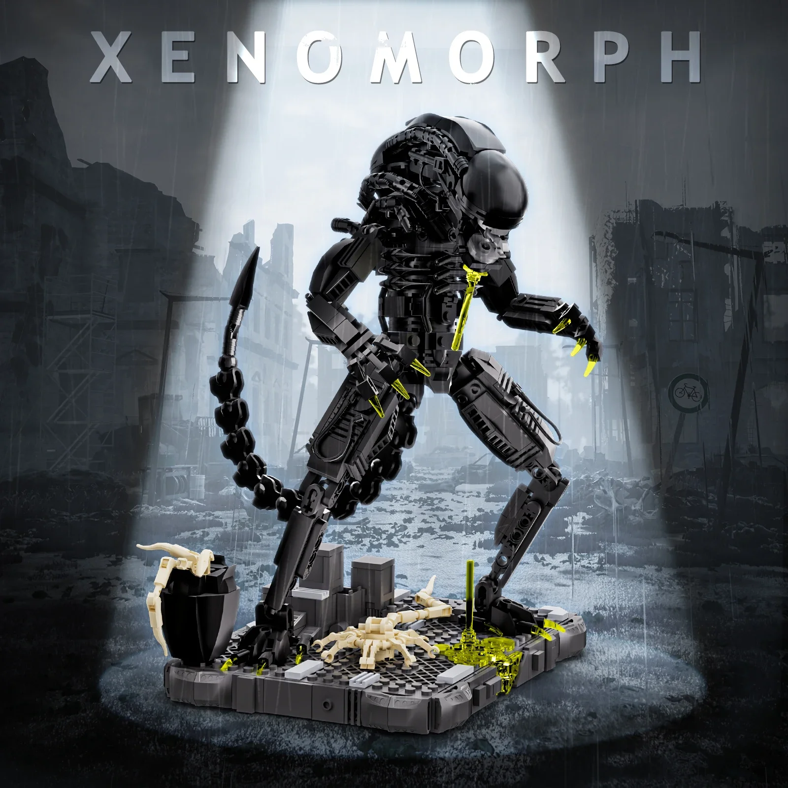 

Movie MOC Alien Monster Building Blocks Model Drooling Monster Action Figure Model Bricks Assembly Toys Kids Birthday Gifts