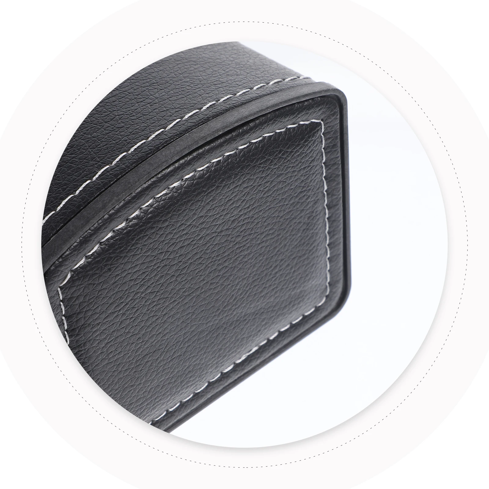 

Flip Top Gift Box Watch Organizer Black Simple for 1 Watch Storage Classic PU Jewelry Case Travel Present Packaging Box