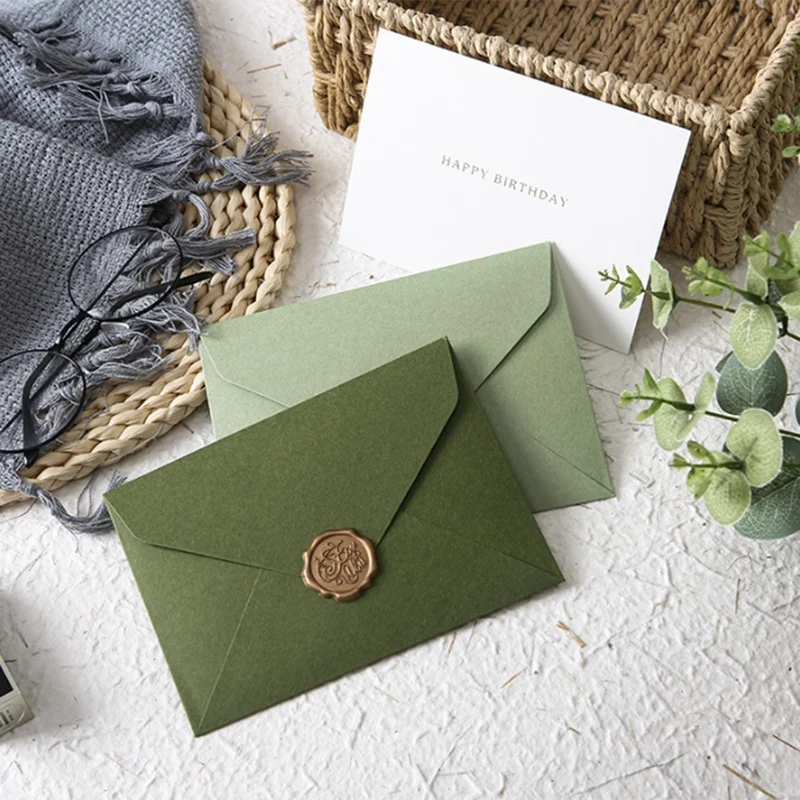 20Pcs Modern Simplicity Envelope With Fire Paint Imprint 16X12cm For Wedding Blessing Gratitude Invitations Giftbox