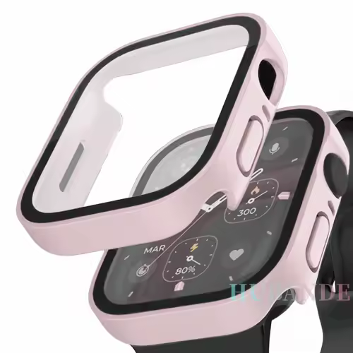 Glass+Case For Apple Watch 42 46mm 45mm 41 49 44mm 40 mm straight edge Screen Protector Cover Case iWatch SE 6 7 8 9 10 11 Ultra - Image 18