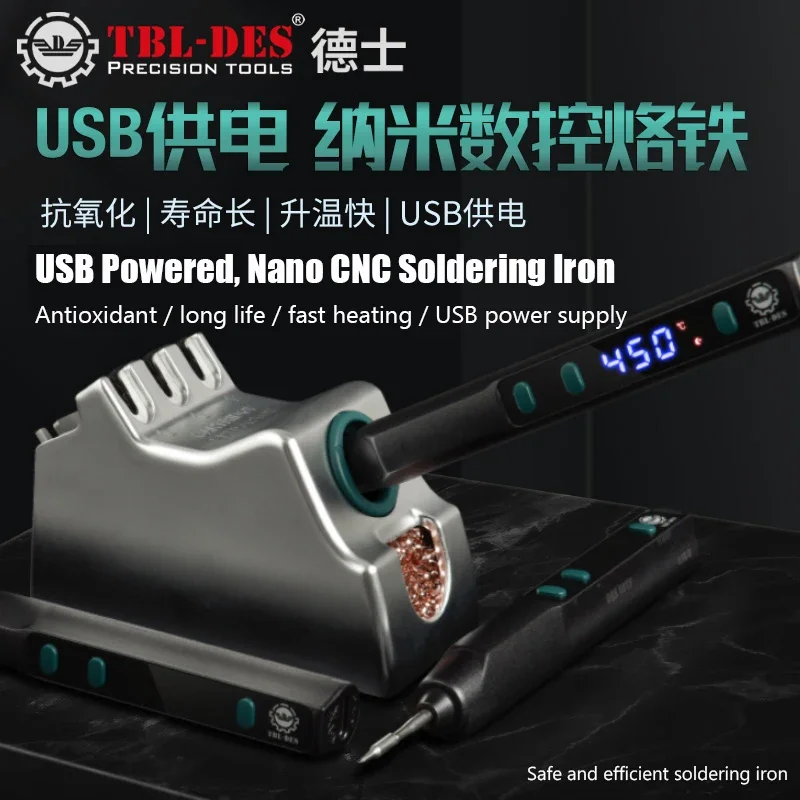 DES 68 Mini Smart Thermostatic Nano Solder Iron Digital LCD Display USB Welding Iron Dengan Auto Tidur