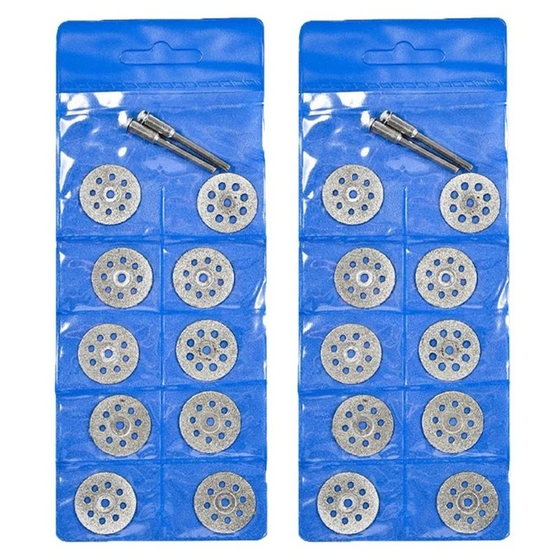 ABVC For Rotary Tools Compatible- Whetstone Cutting Wheel Set-20Pcs 20Mm Blades& 4 Rods Flathead Screwdrivers Included
