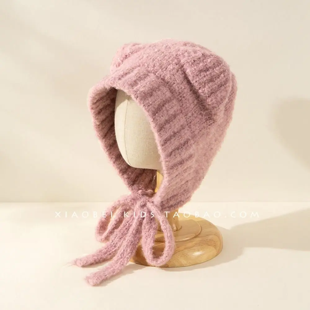 

Soft Y2K Bear Ears Beanie Hats Warm Pullover Hat Children Hat Cartoon Ear Protection Cute Knitted Hat