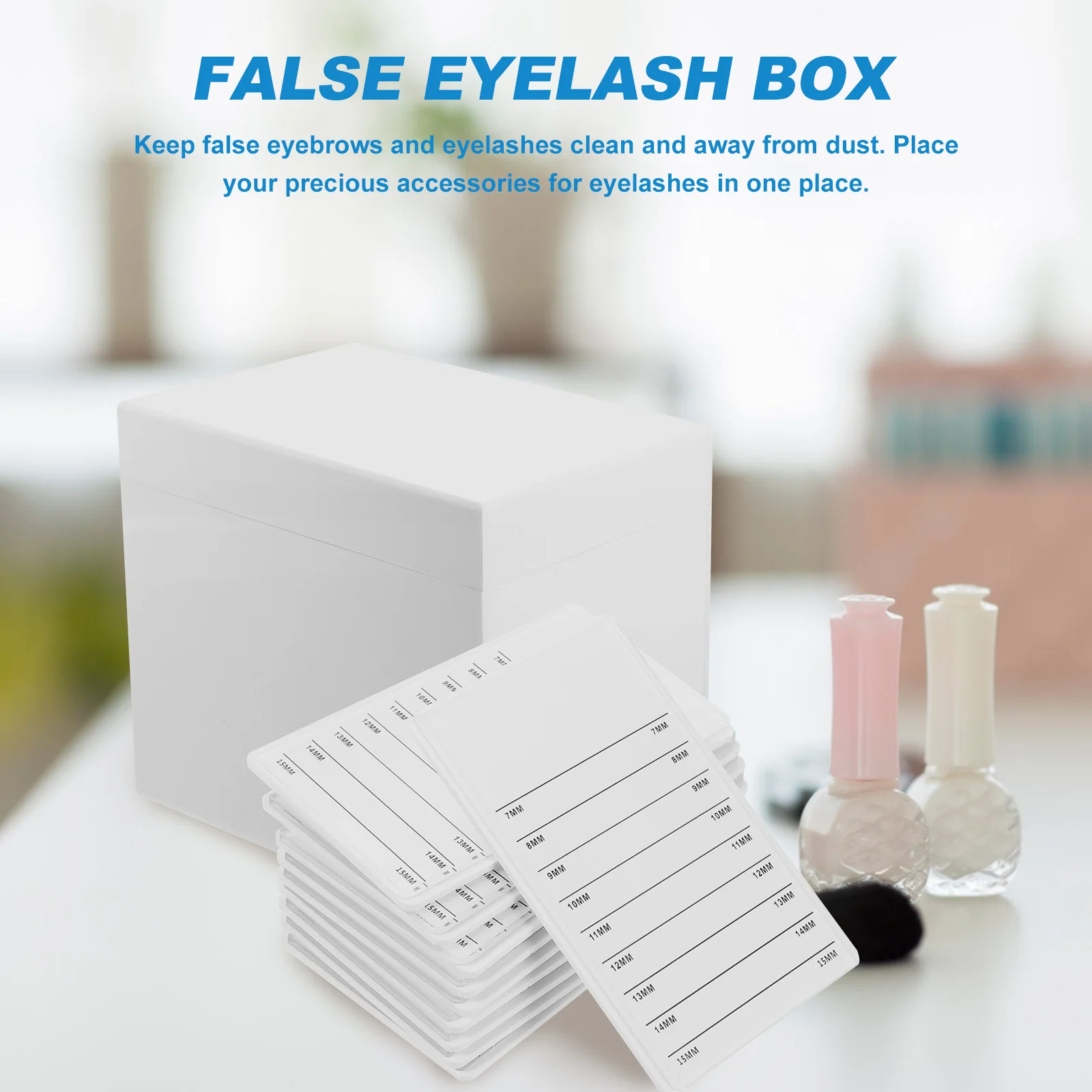 

1Pcs White Eyelash Box 10-Layer Acrylic Storage Container for Eyelash Extensions Grafting Lash Display Case Makeup Organizer