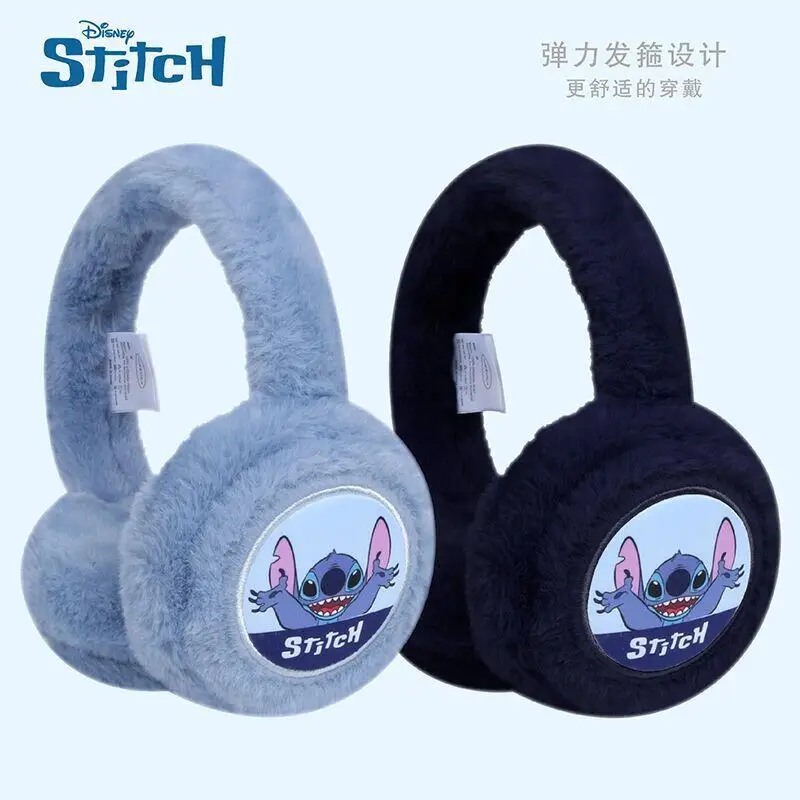 Disney Cartoon Stitch Earmuffs Children Cute Kawaii Winter Thicken Warm Ear Bags Windproof Coldproof Boys Girls Gift