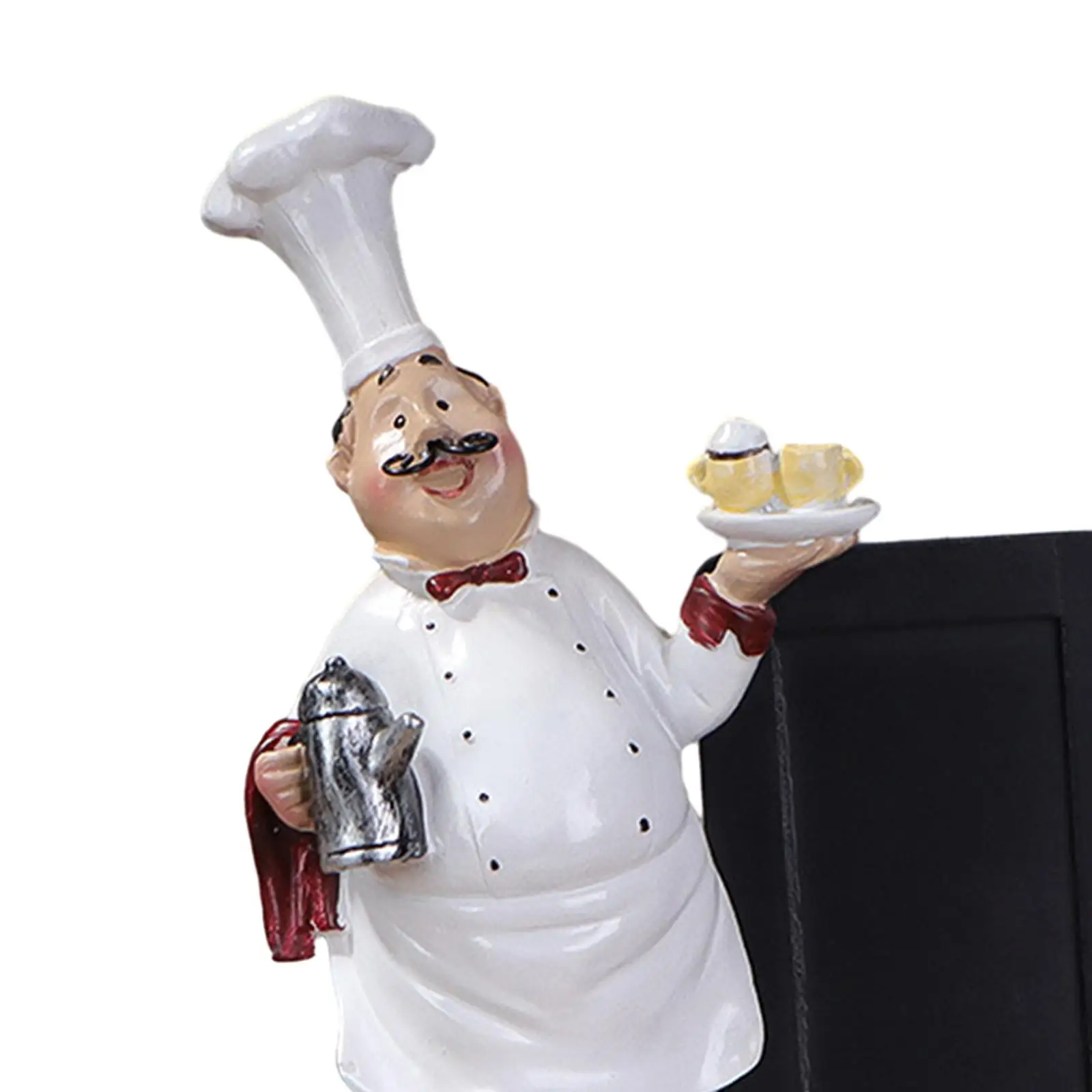 Chef Sculpture, Cooking Chef Ornament, Decorative Lifelike Collectible, Chef Statue ,Chef Figurine for Home Restaurant Shop