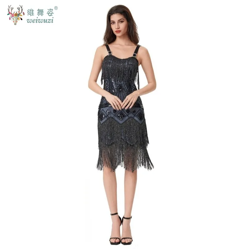 من المألوف الترتر حبة التطريز شرابة حزب مساء اللباس مثير الحمالات سليم صالح الخصر Cinching فساتين السهرة