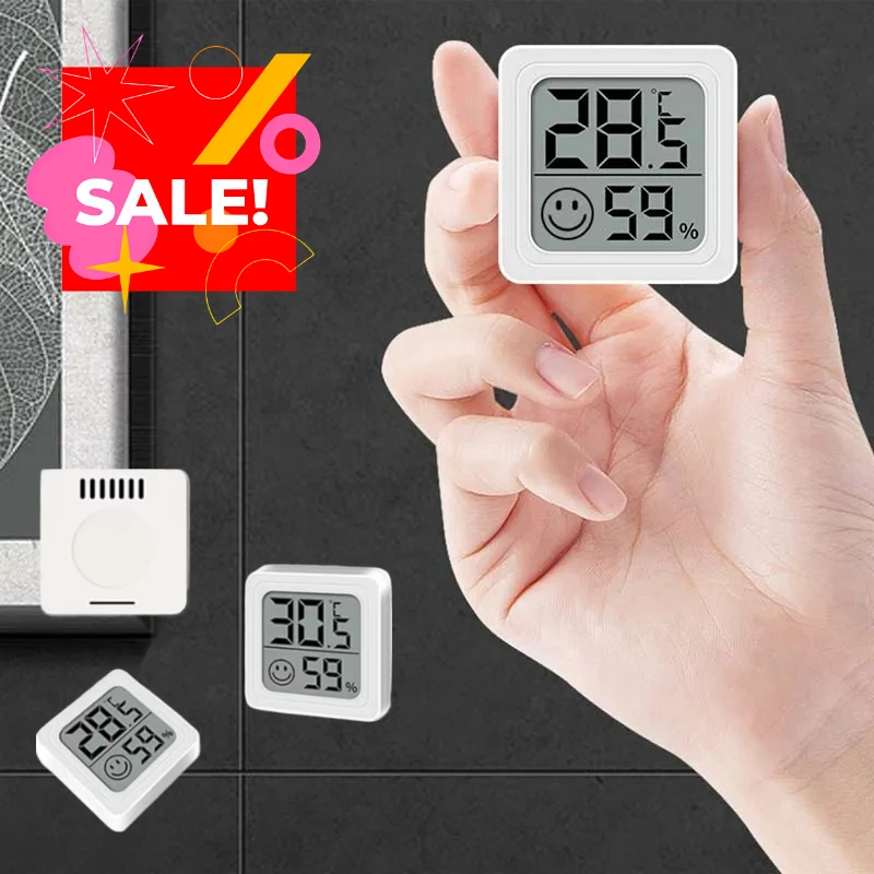 Indoor Mini LCD Digital Thermometer and Hygrometer - Room Temperature & Humidity Gauge Sensor  Hygrometer Digital  Thermometor