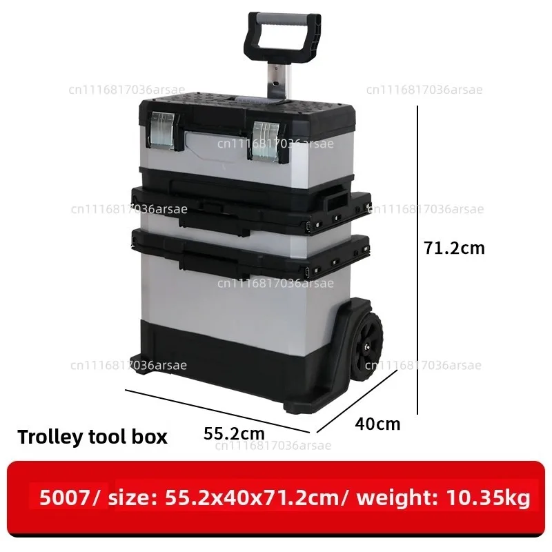 Multi-layer toolbox with wheels Multifunctional maintenance Auto repair tool storage box