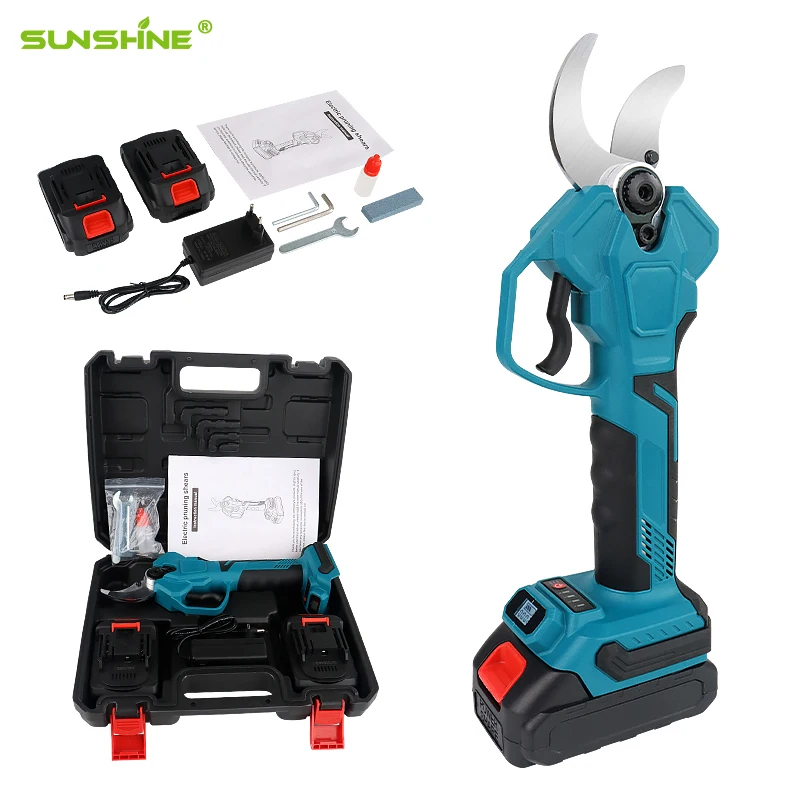Factory Price 40mm Telescopic Electric Pruner Fruit Picker Wood Electric Scissors Power Pruners Garden Scissors Pruner