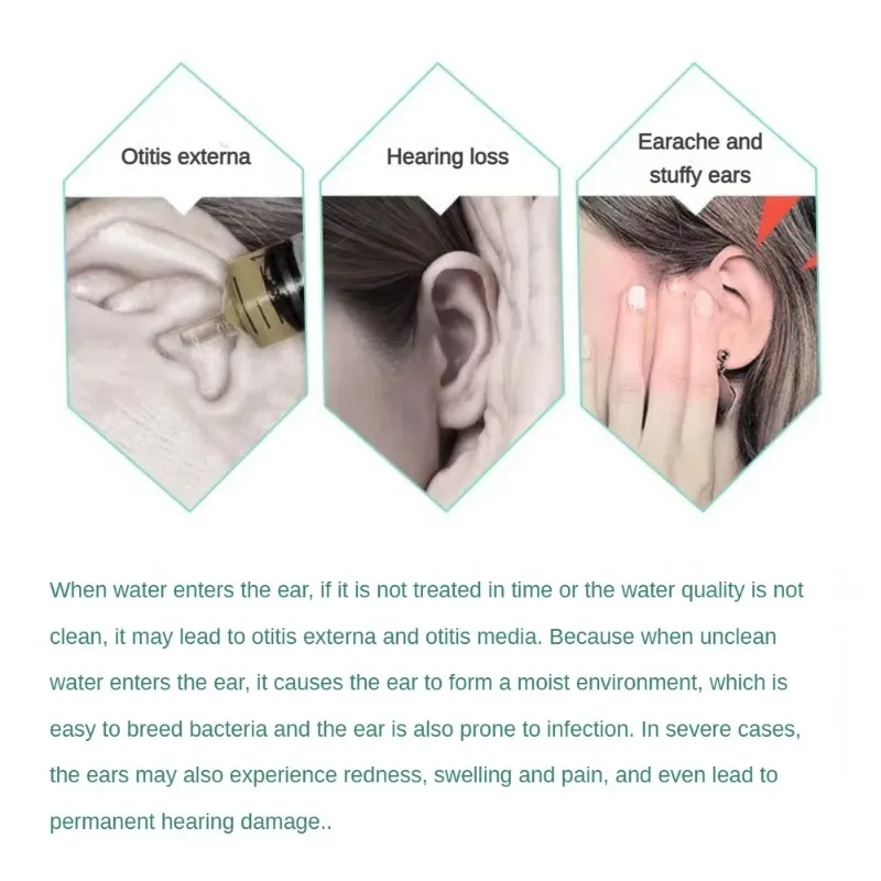 50 قطعة من البلاستيك المقاوم للماء واقي الأذن للأطفال والكبار غطاء السباحة قبعات ملصقات الأذن القابل للتصرف غطاء السباحة معجون الأذن #4