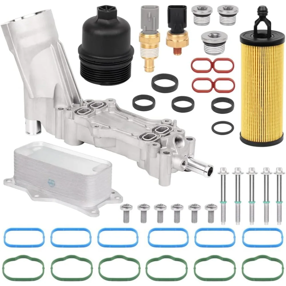 

Aluminum Engine Oil Cooler and Filter Housing Adapter for 3.6L 2011-2016 Vehicles 6 Cylinder