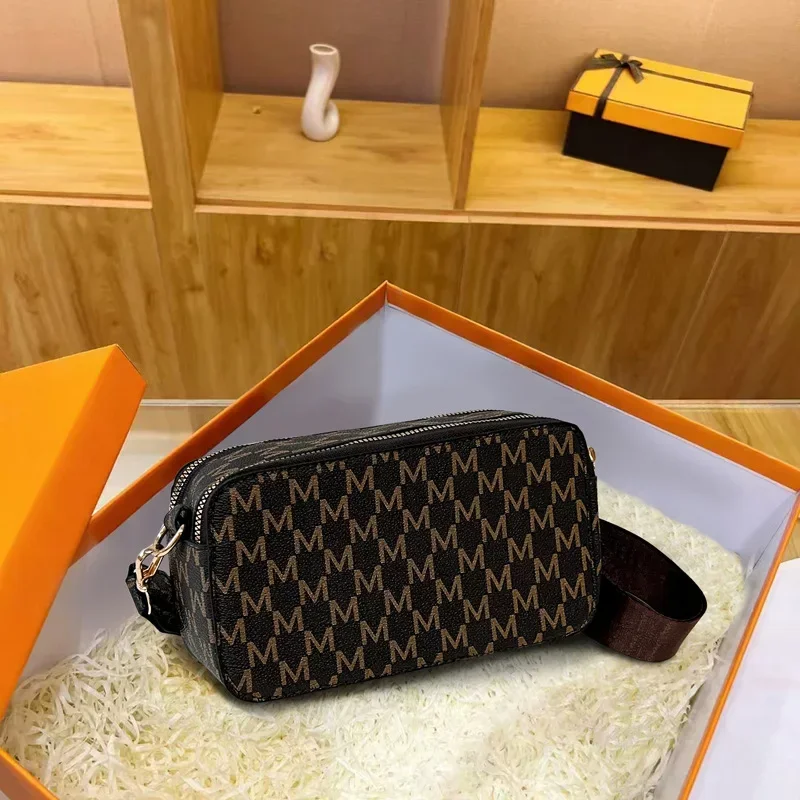

2025 New! Women's Trendy & Simple Retro Printed Handbag - Wide - Strap, Casual Shoulder/Crossbody Small Square Bag