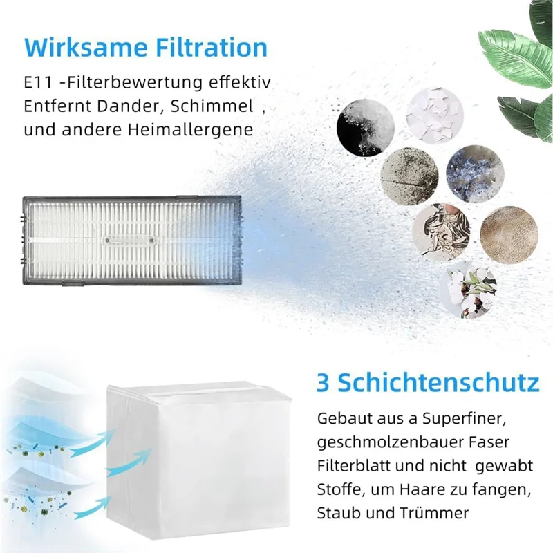 

HRBAJ-Accessory Kit For Roborock S7 Pro Ultra S7 Maxv Ultra Main Side Brushes HEPA Filters Mop Cloth Dust Bags