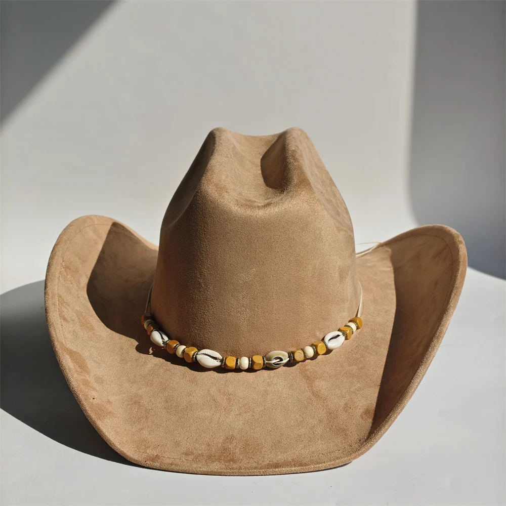 جديد كبير حافة راعية البقر كاوبوي نباتي الجلد المدبوغ قبعة ورأى قبعة فيدورا للنساء الرجال الكلاسيكية والعصرية كل مباراة قبعة سمبريرو vaquero #6