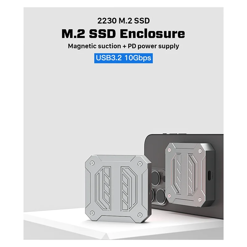 

AM-Magnetic Mini 2230 M.2 SSD Case Nvme Enclosure 10Gbps M.2 To USB Type C External Adapter For Pcie SSD