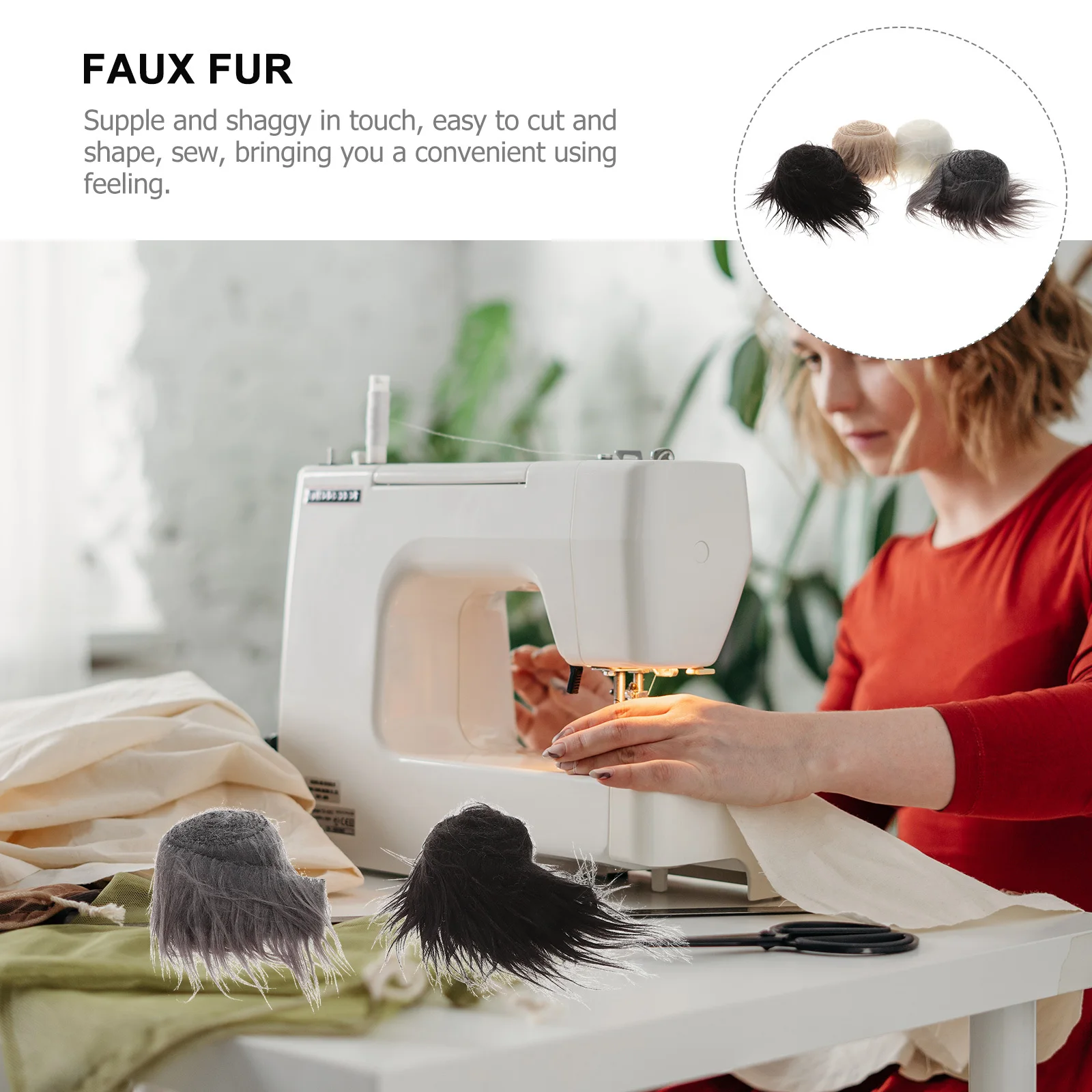 

4pcs Faux Strips Artificial Shaggy Beard Costume Diy Crafts Sewing Accessories For Hats Gnome Hair Cosplay Beard