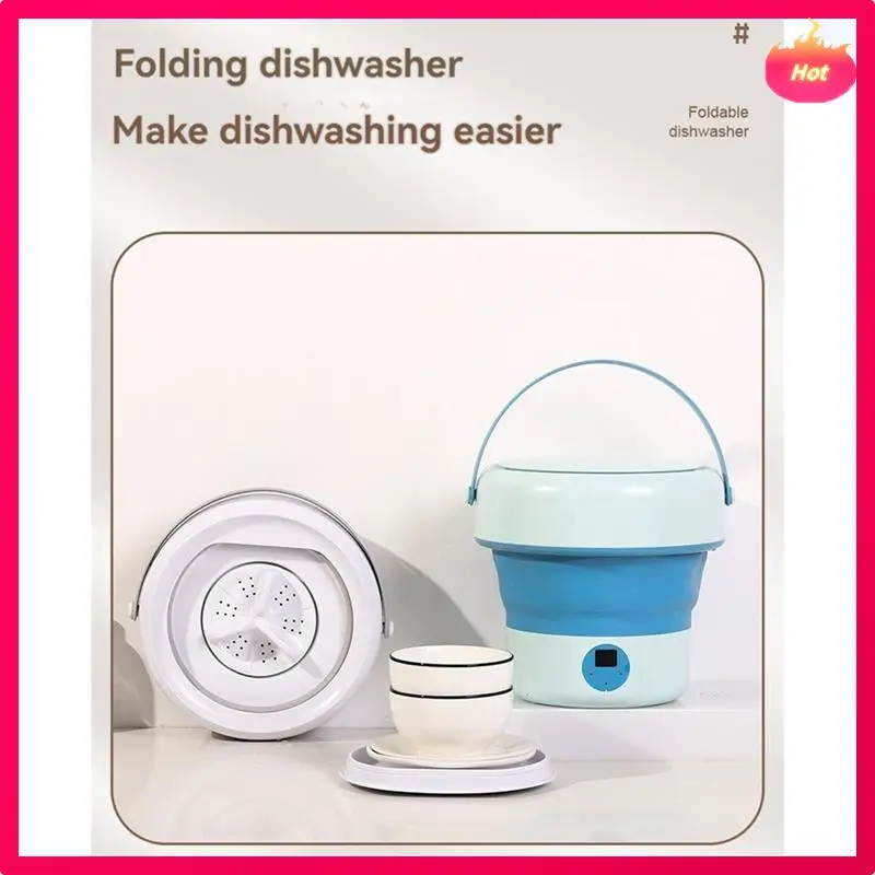 AD-EU プラグ、折りたたみ食器洗い機家庭用小型ミニターボ食器洗い機果物と野菜クリーナーミニ食器洗い機
