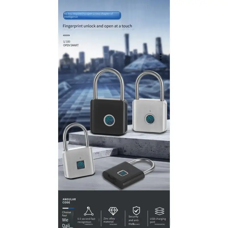 ذكي بصمة قفل في الهواء الطلق مقاوم للماء مكافحة الصدأ قفل قفل إلكتروني ذكي رئيس الباب مكافحة سرقة رمز Lo