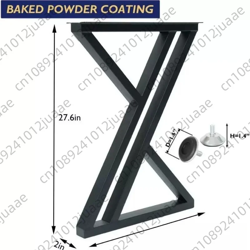 Modern table legs Wrought iron table legs with bookshelf compartment, modern bar stand