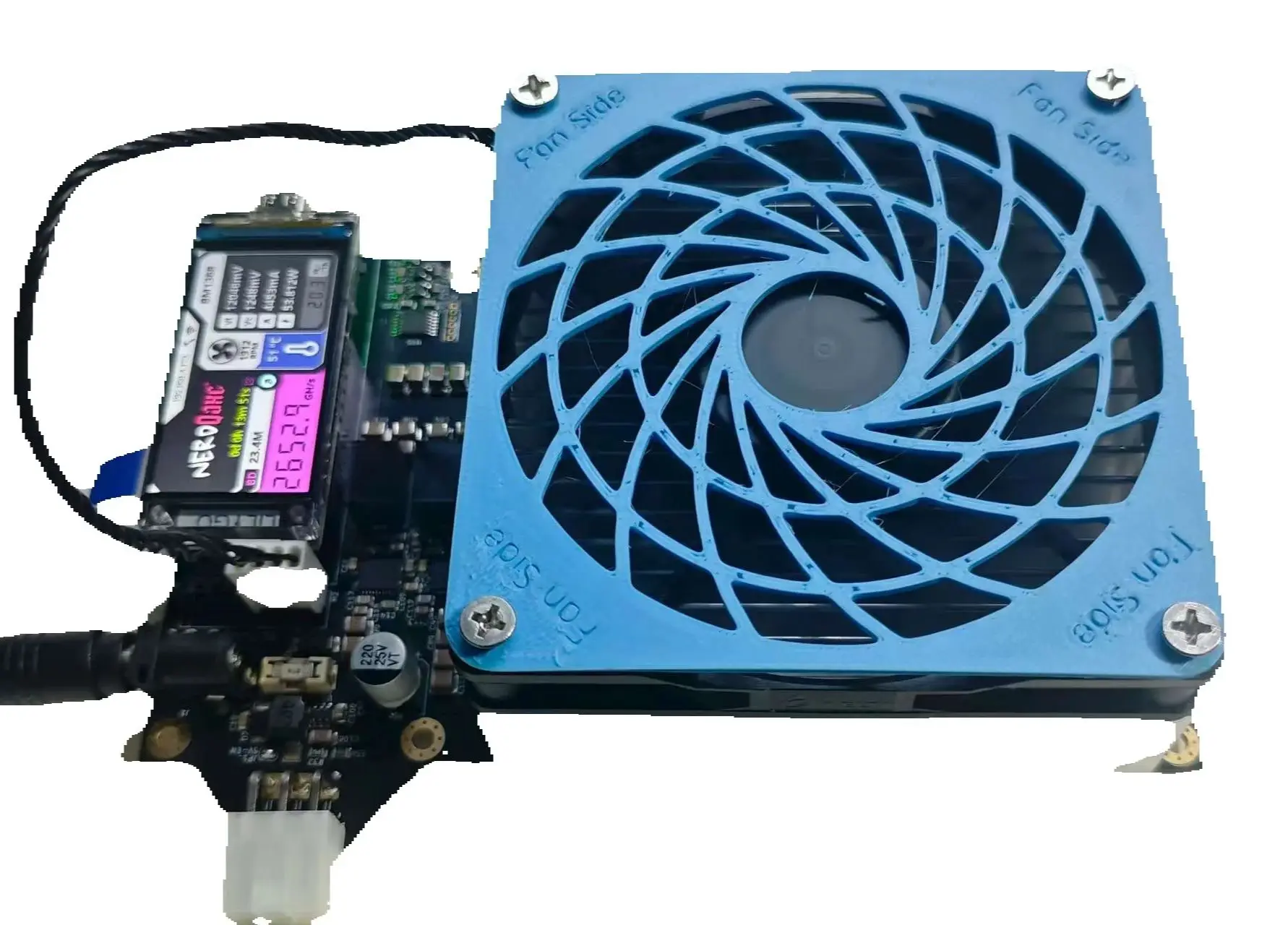 Nerdqaxe+ 2.5t Desktop Computer Pcie Slot Installation Method, Only the Motherboard, No Power Adapter Included