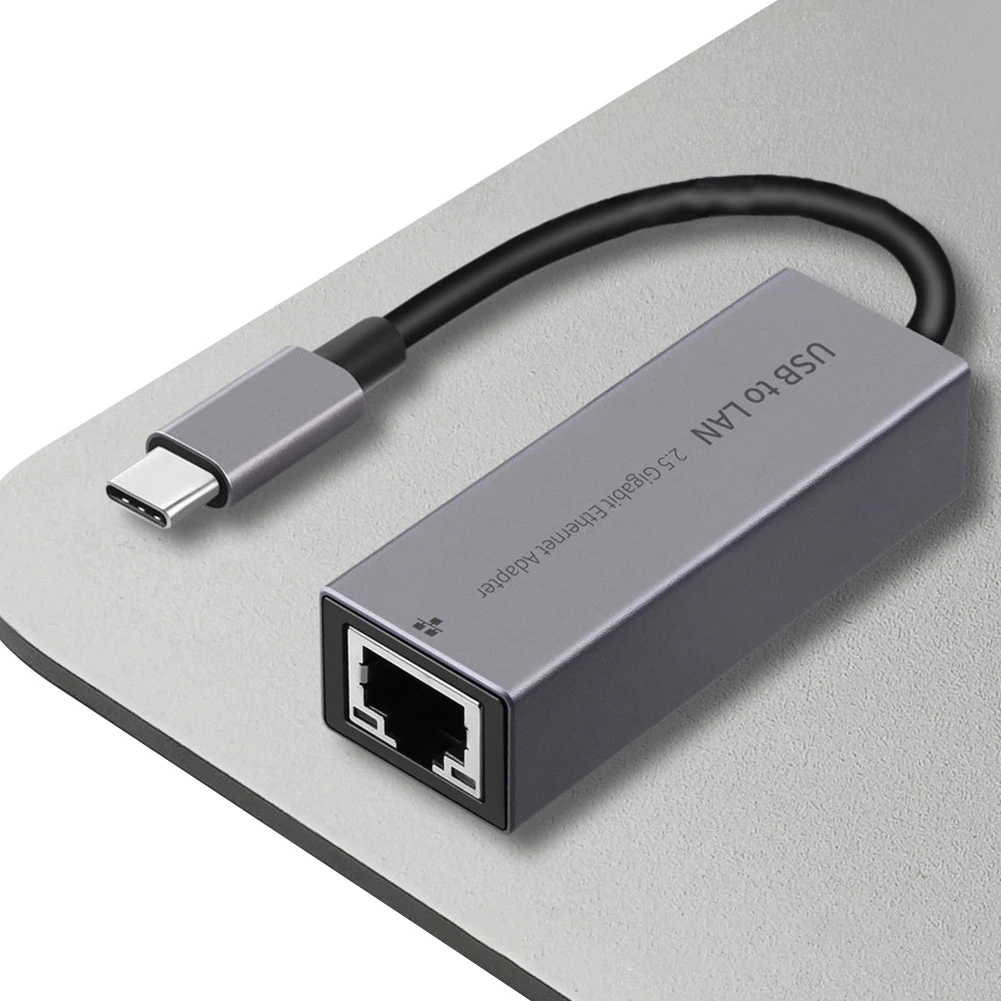 

2.5G Wired USB 3.0 Type-C To RJ45 Ethernet Adapter 2500Mbps USB To Ethernet Adapter USB 3.0 Gigabit Ethernet Adapter for Laptop