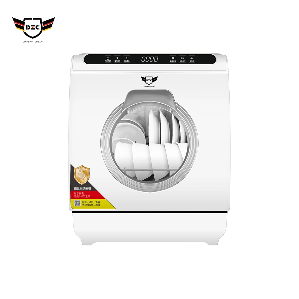 

Automatic Household Ultrasonic Smart Dish Washer Mini Portable Desktop Dishwasher Machine for Home 8 Sets W8-Max