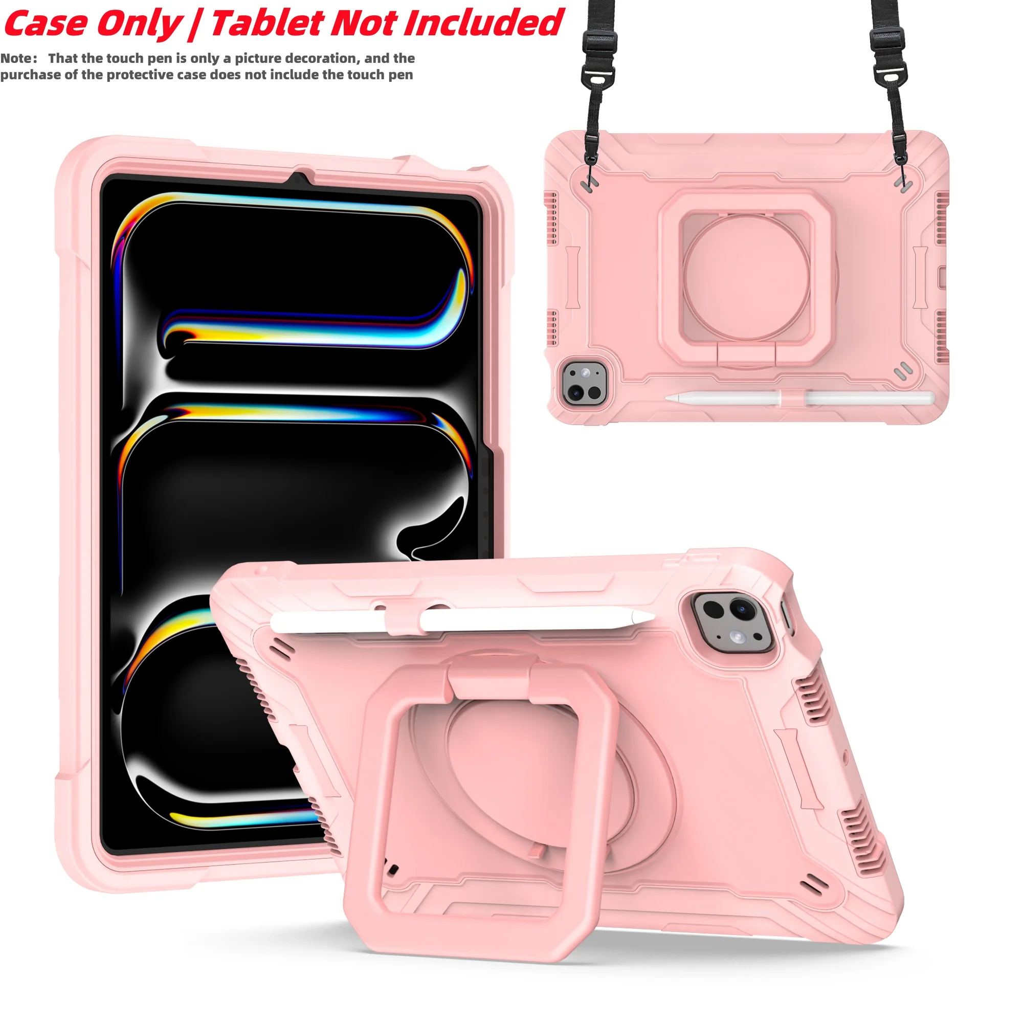 Case For IPad Air 7/6/5/4&Pro 11 2024 2025&10/11th &7/8/9th 10.2&mini6/7 built-in Kickstand Hybrid Heavy Duty Shockproof Cover