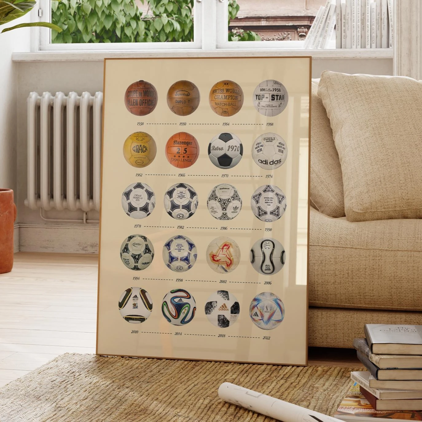 Tema moderno della storia del calcio Stampa poster Regali di calcio Decorazioni per la casa alla moda Arte su tela per le camere dei ragazzi