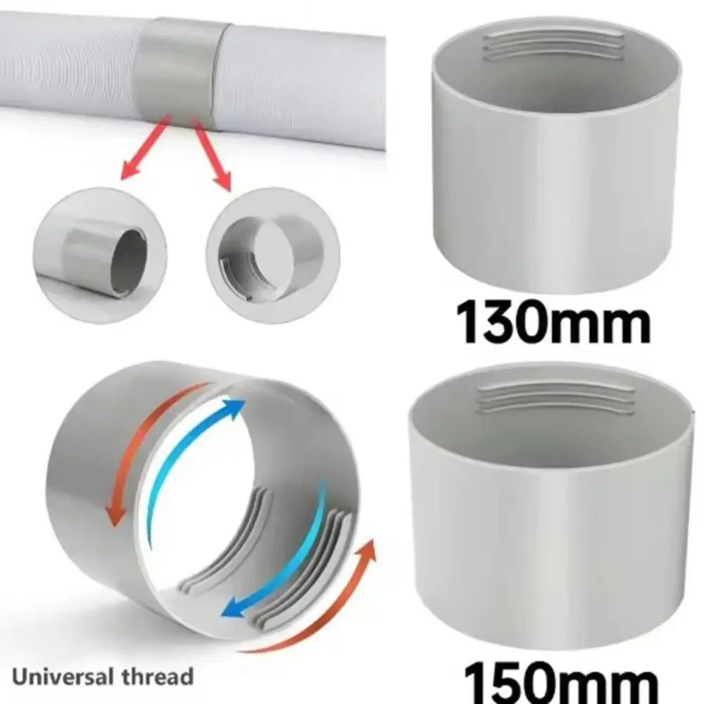 ABS Air Conditioner Exhaust Hose Connector Replacement Round/Square Shaped Exhaust Duct Hose Adapter Exhaust Pipe Interface