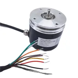 CALT 58mm Outer 5MM Solid Shaft 2500 Pulse Resolution BE-178 A5 Rotary Incremental Encoder Line Driver with Groove