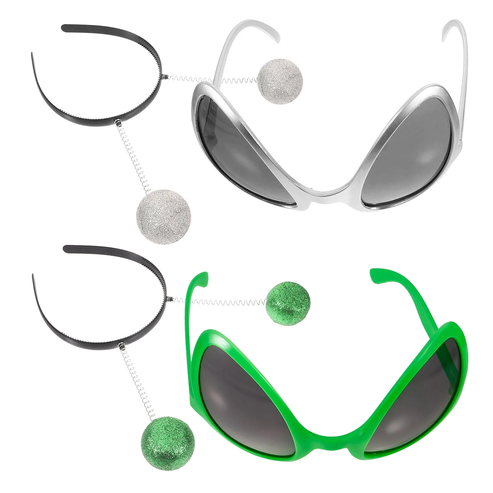 1Set Headband Sunglasses Unique Cosplay Party Accessories Funny Costume Props Novelty Eyeglasses for Adults