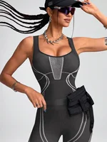 Women's Sports Yoga Jumpsuit Leisure Fitness Yoga Jumpsuit Yoga Training Suit Fitness Jumpsuit Splicing Color  Fashionable - Image 6