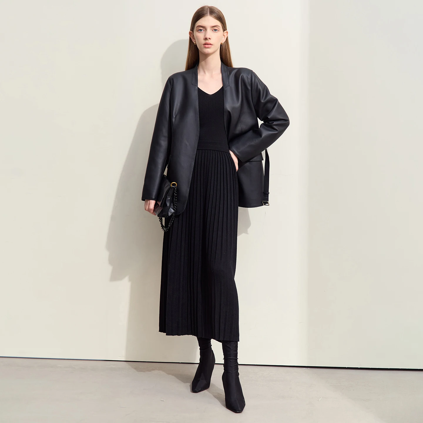 تنورة ميدي نسائية من Amii بقصة - مراجعة Pleated Skirt Women وسعره
