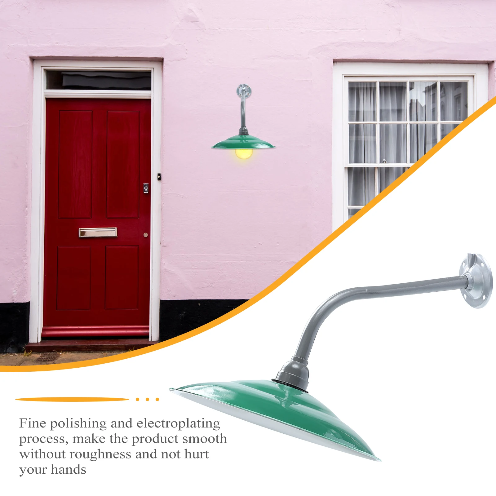 

1pc Retro Enamel Lamp Shade Wall Lamp Dust Cover Vintage Style Home Decoration Lighting Accessory Bedroom Living Room