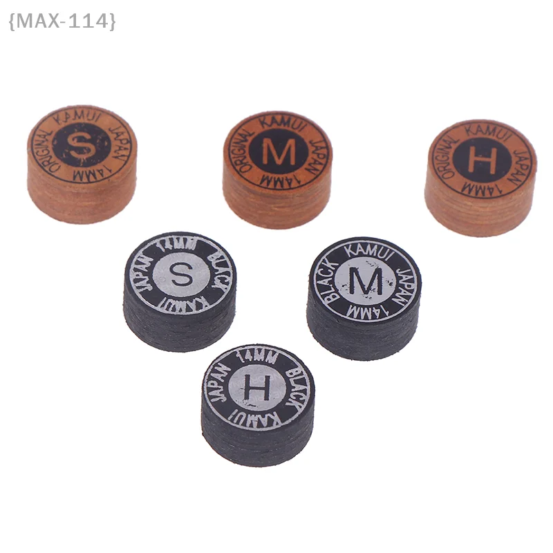 

{MAX-114} 1Pc 14MM Japanese Pool Cue Tip, Quality Leather Billiard Tip For Nine-Ball & Snooker Cue Head