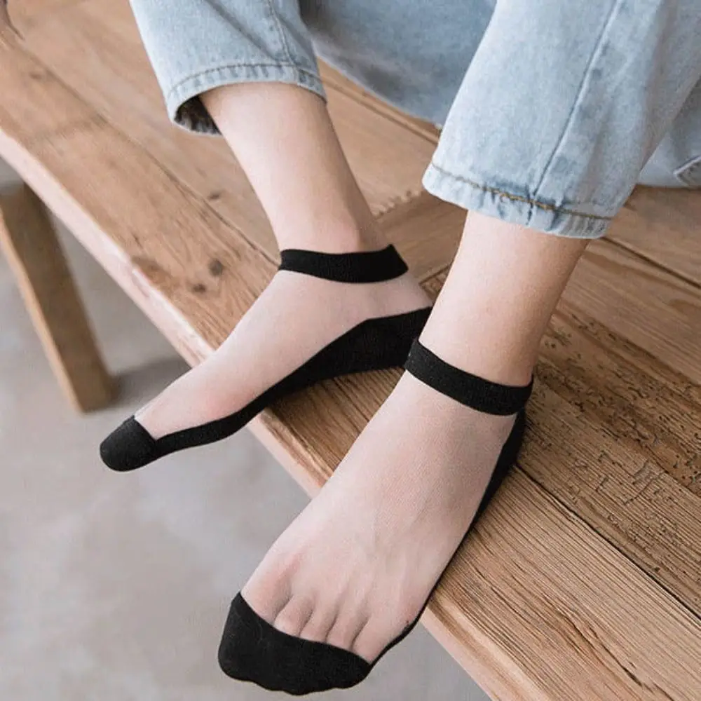 Chaussettes d'Été Transparentes pour Homme, Accessoire de Rinçage Invisible, Tube Moyen, pour Maris, Document Solide