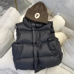 Boys Vests Girls Warm Waistcoat Spring Autumn Outside Bottoming Shirt Baby Down Cotton Undershirt Children Winter Coat 4-12 Year