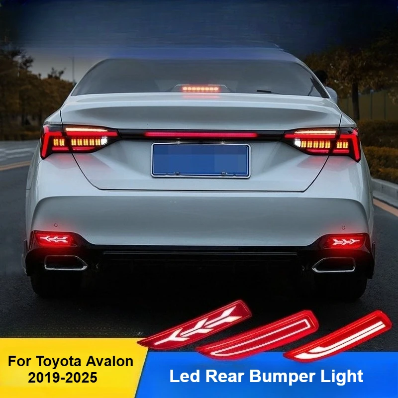 

Для Toyota Alavon XV70 2019 2020 2021-2025 светодиодный отражатель заднего бампера, плавный указатель поворота, стоп-сигнал, аксессуары