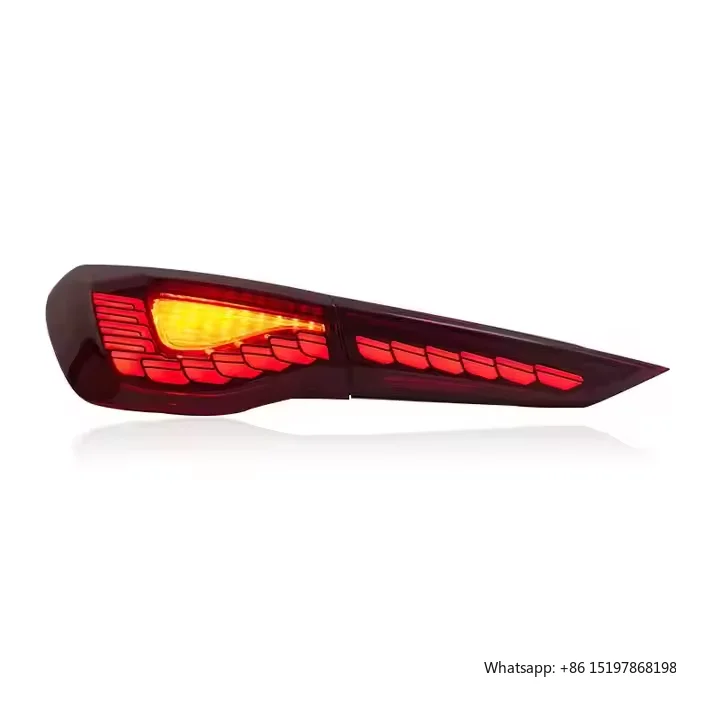 SJC أنظمة إضاءة السيارات السيارات الذيل مصباح لسيارات BMW 4 سلسلة G22 M4 G82 GTS LED المصابيح الخلفية الجمعية اكسسوارات السيارات أضواء خلفية