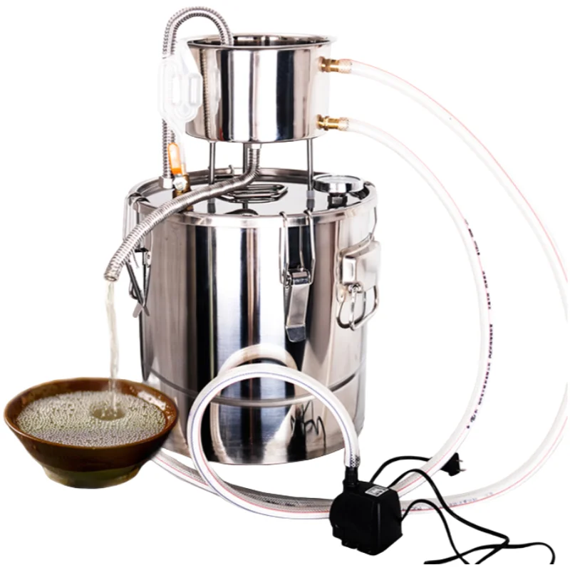 

Small Home-use Stainless Steels Alcohol White Wine, Red Wine, Rice Wine Distillation Brewing Equipment Wine Machinery