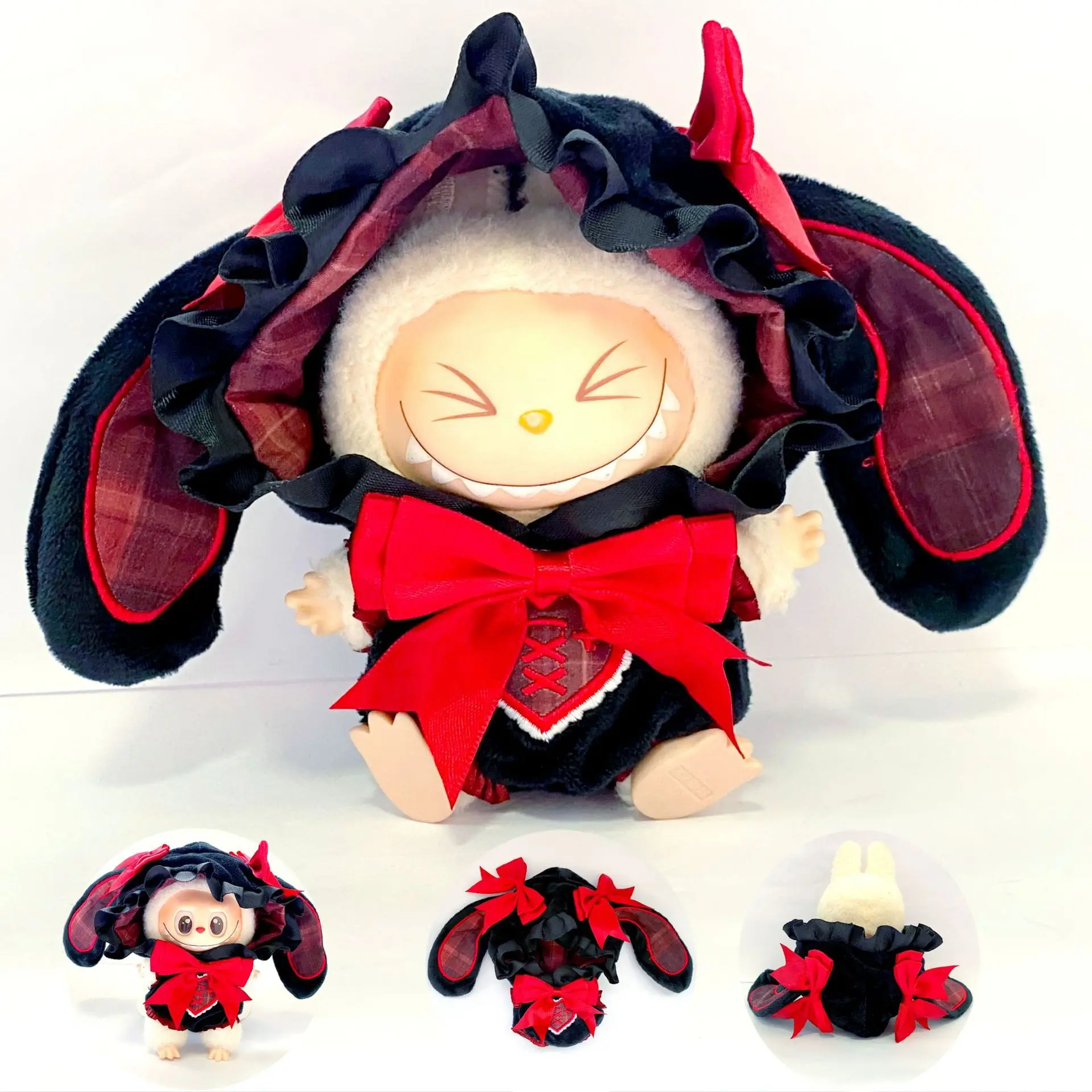 

17cm Labubu Clothes Pendant Halloween Cloak Labubu Halloween Clothes Cute Clothes Labubu Accessories Pumpkin Hat (No Doll)